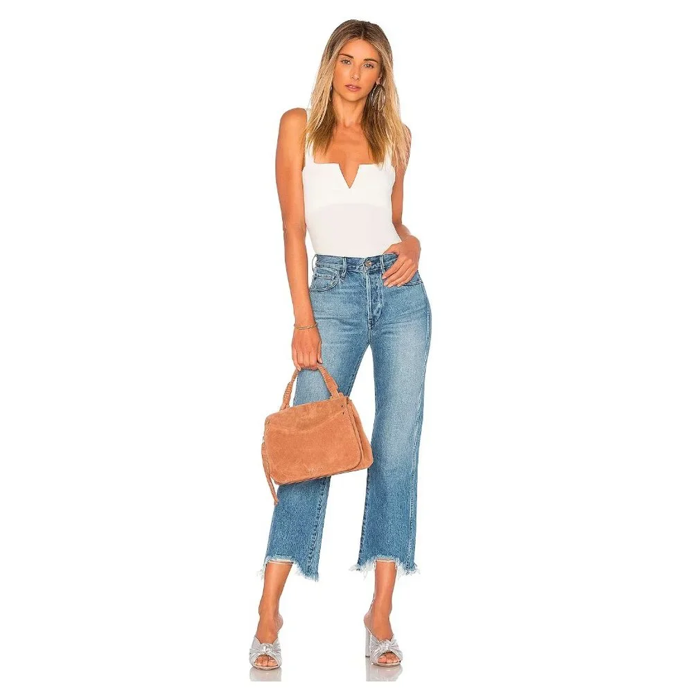 Free People Pippa V-Wire Bodysuit - White - Small